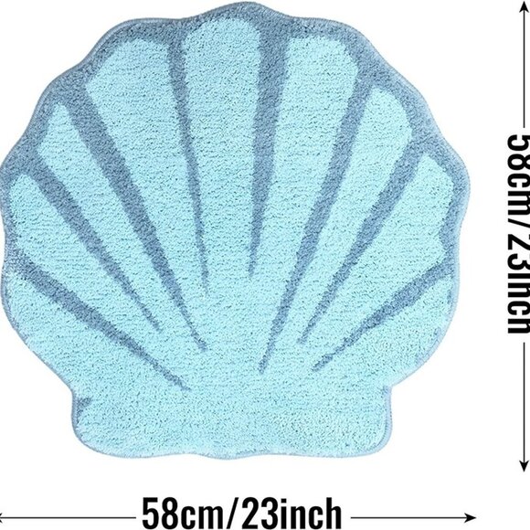 NEW  Seashell Bathroom Rugs and Mat Cute Beach Bath Mat - Picture 4 of 9